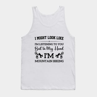 Cool Mountain Biking Teen Funny Mountain Bike Art Tank Top